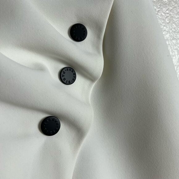 Sandro Paris Ecru Zoelle Asymmetric Button A-Line Mini Skirt S - Picture 8 of 11